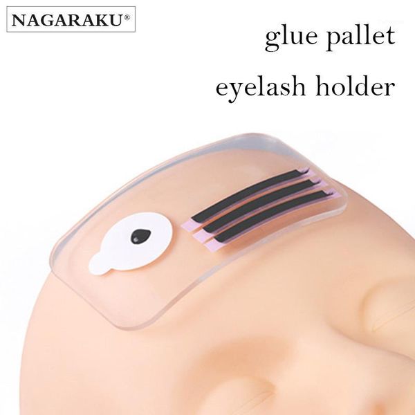 

silicone eyelash extension stand pallet pad lash tray holder tool clear forehead sticker silica gel1
