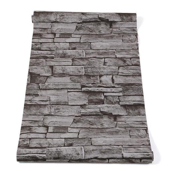 

wallpapers vintage grey stone peel and stick wallpaper roll living room self adhesive rustic brick bedroom restaurant loft 3d contact paper