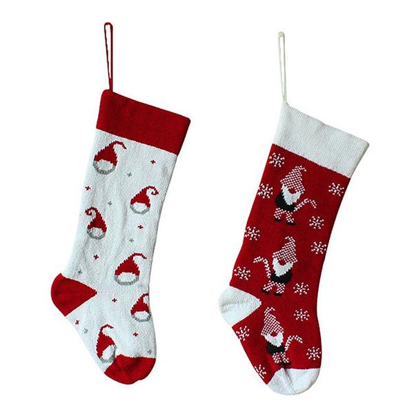 

christmas decorations stocking santa claus gift socks candy bag xmas tree hanging decor for holiday party home decoration