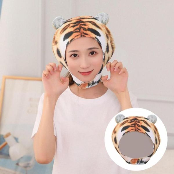 

party hats fine workmanship lovely tiger soft plush headdress cap cartoon headwear skin-friendly for girl