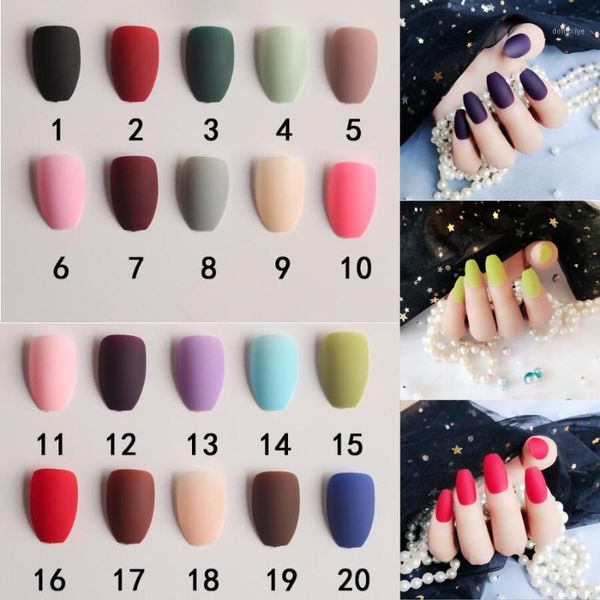 

24pcs fashion matter colorful ballerina false nails full cover finger fake nail tips1
