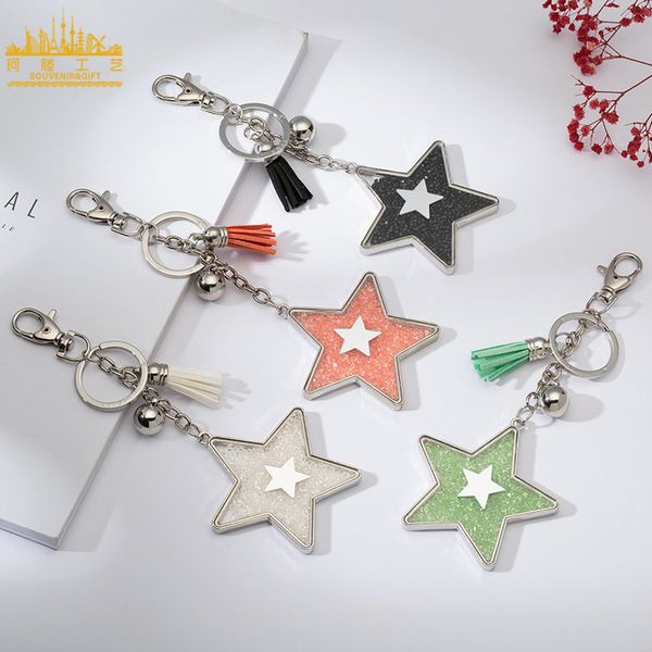 

fine key chain 2021 star car colorful pattern manufacturer price, Silver