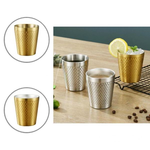 

mugs 175ml/300ml tea cup practical double-wall beverage mug stackable easy to clean