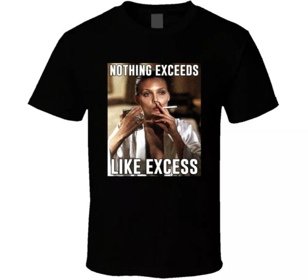 

nothing exceeds like excess elvira glamour scarface fan t shirt, White;black