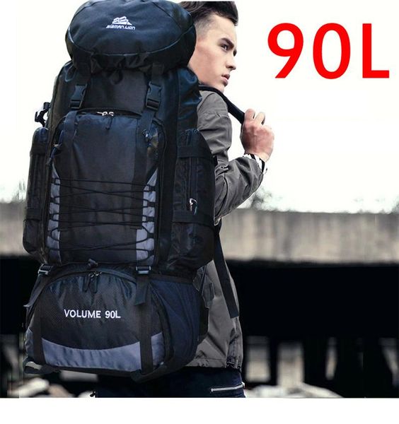 

outdoor bags 90l travel camping backpack rucksack hiking army climbing bag trekking mountaineering mochila large capacity blaso sport