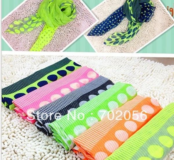 

fashion dot scarf sarongs hijabs bandanas wrap shawl poncho for or kid 180*80cm mixed color 12pcs/lot #3367 scarves & wraps, Red;brown