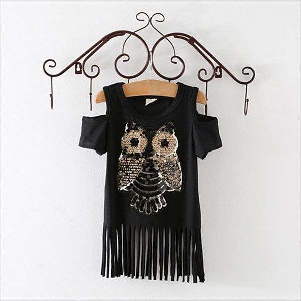 

kids girls t shirt short sleeve sequins children shirts for girl clothes clothing summer spring tees, Blue