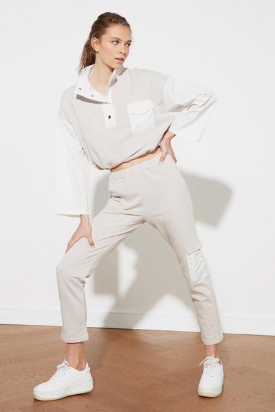 

running pants trendyol pockets sports sweatpants twoss21ea0091, Black;blue