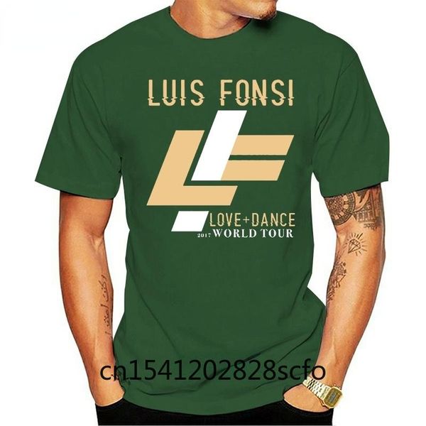

men's t-shirts men t shirt luis fonsi love+ dance tour print graphic shirts woman tshirts o-neck cotton, White;black