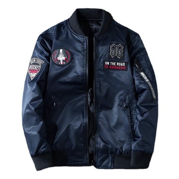 

men's jackets 2021 mens military varsity jacket autumn windbreaker pilot embroidered baseball uniform stand collar plus size coat men f, Black;brown