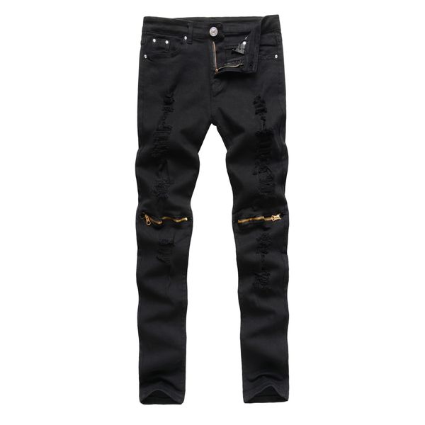 

men's jeans skinny big sizes trousers jean men straight summer denim pants, Blue