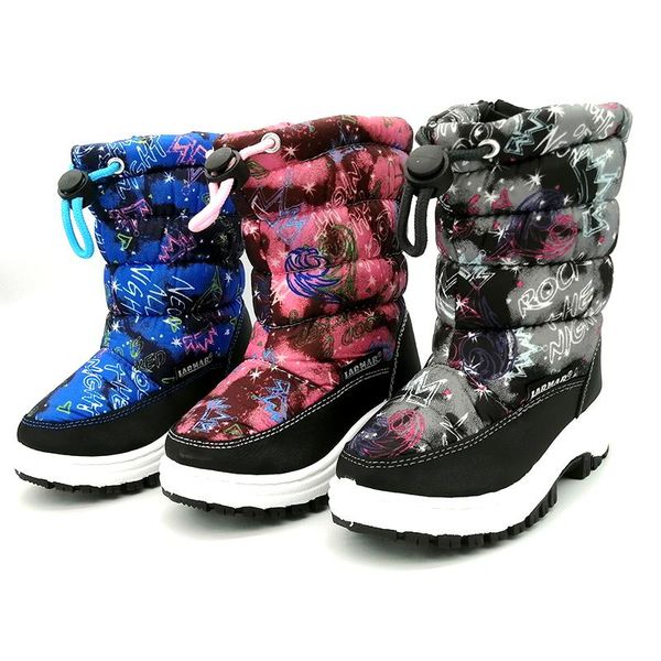 

boots 1pair fashion children kids boy/girl mixed wool winter warm boot snow boot, lovely ski, Black;grey