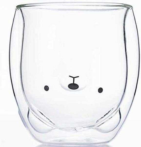 

enjohos cute mugs bear tea cup milk couple glass mugs funny valentine's day creative romantic birthday gifts for friends double wall co
