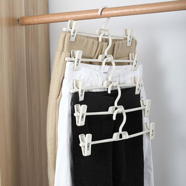 

seamless pants hanger clip underwear skirt multi-layer with hooks & rails