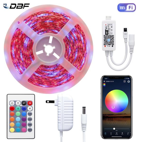 

[dbf] led strip rgb/rgbw/rgbww 5m 300leds tape light+rgb/rgbw wifi control+24key remote controller+dc 12v 3a power adapter strips