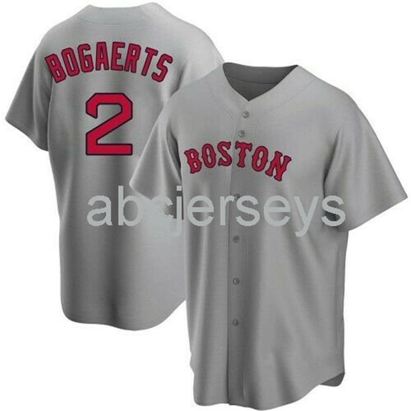 

xander bogaerts #2 gray ver1 baseball jersey xs-6xl, Black