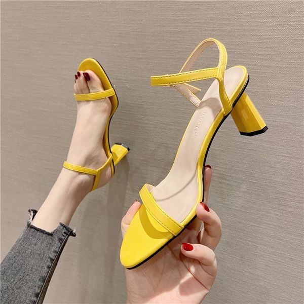 

summer female sandal black shoes for women clear heels open toe buckle strap girls beige fashion high peep spring block sandals
