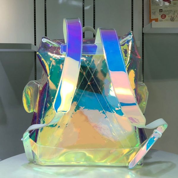 

backpack pvc bags handbags purses fashion big backpack colorful chriser printed pvc material clear letter 98p