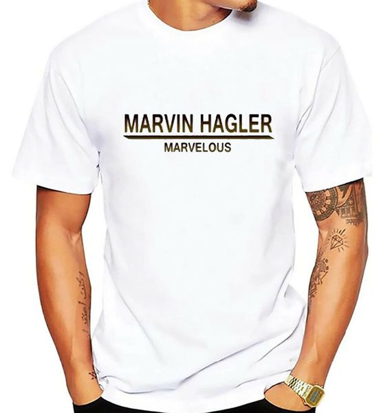 

boxing legind champ marvin hagler marvellous t-shirt, White;black