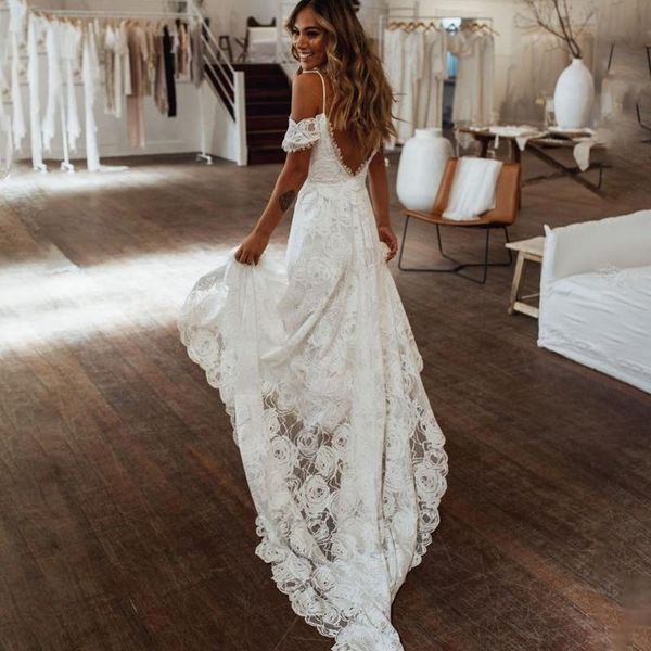 

other wedding dresses gardenwed spaghetti straps strap bride elegant backless mariage bridal gowns vestido de noiva, White