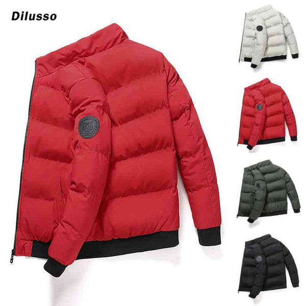 

men's winter ets fashion down parkas cotton clothing loose bread suit new style thickening warm coat overcoat 2022, Black;white