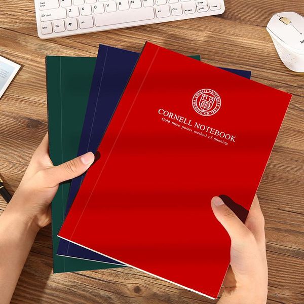 

notepads a4 cornell notepad notebook stationery grid horizontal mind map record book 5r efficient memory student office, Purple;pink