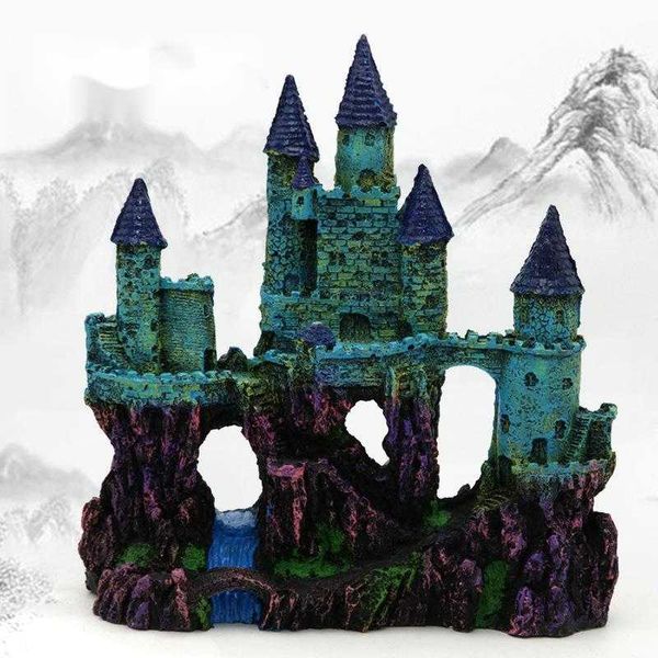 

aquarium decoration fish tank landscaping artificial large castle ornaments aquascape landscape decor accessories decorations