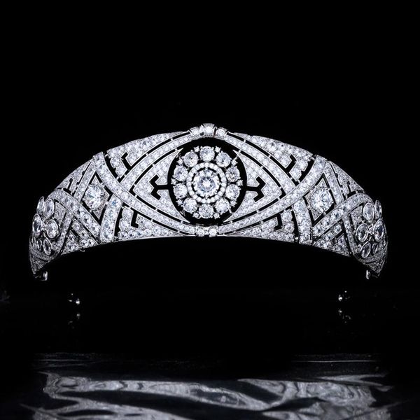 

hair clips & barrettes ymor fantastic bridal headwear crown classic tiaras crystals royal wedding accessories band brides, Golden;silver