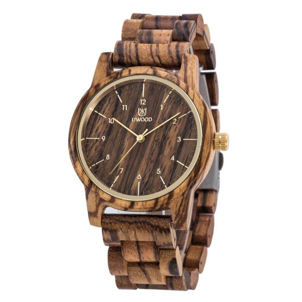 

wristwatches arabic numerals dial design men's clock unique 2021 japan movement wood watches, Slivery;brown