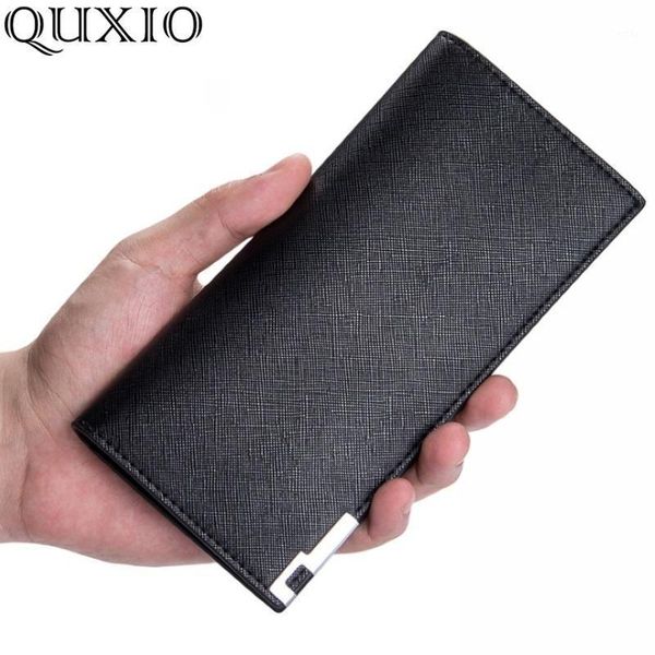 

wallets 2021 men's pu leather wallet ultra-thin fashion long section bag classic casual men small zx125z1, Red;black