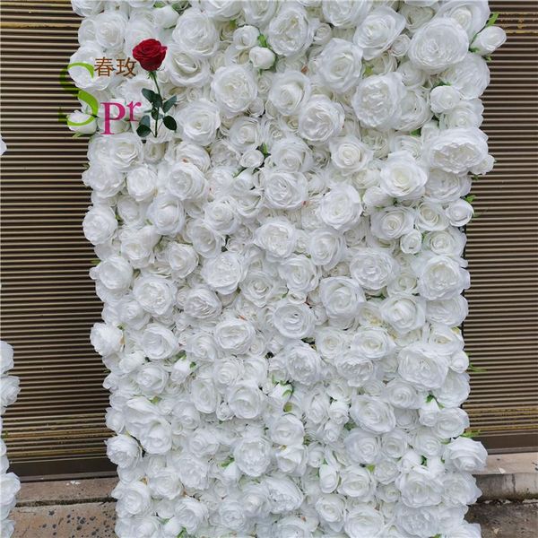 

decorative flowers & wreaths spr 3d wedding stage backdrop artifical rose flower wall for decoration