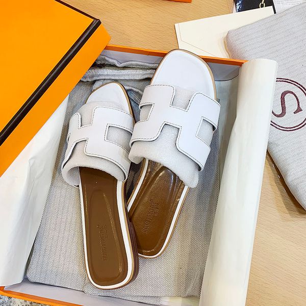 

slipper leather h slippers for women's wear in summer 2020zly, Black