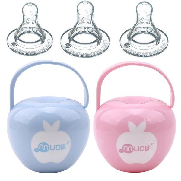 

baby pacifier storage box solid portable infants soother nipple cradle case holder travel dust cover pacifiers#