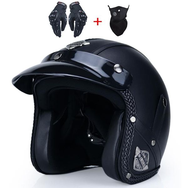 

motorcycle helmets open face 3/4 helmet mens womens vintage retro crash motorcross cascos jet casque pilot cafe racer capacete