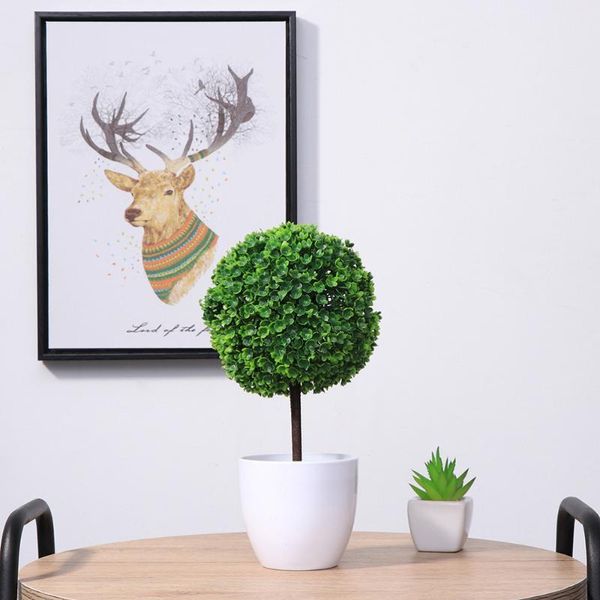 

decorative flowers & wreaths 2pcs artificial plants simulated plant bonsai flower for home garden decoration (green)