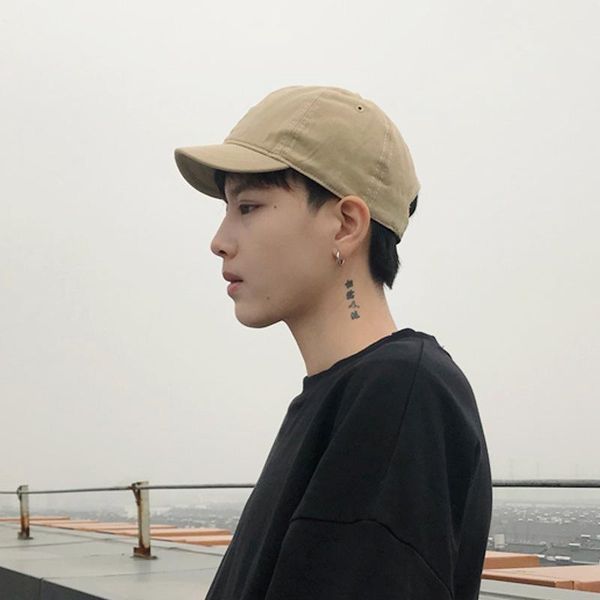 

beanies liangfang japanese solid color baseball cap women's retro short machine repair men's and brim peaked