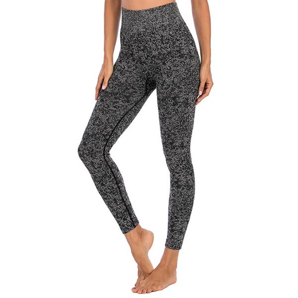 

yoga outfit women's pure color hip lifting seamless high waist leggings elasticity fitness quick dry running pants activewear