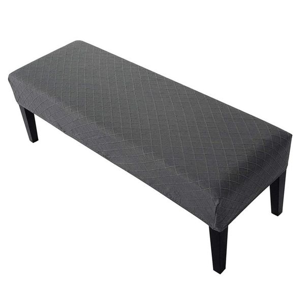 

stretch jacquard home decor furniture bench cover elastic washable dining room seat protector diamond pattern stylish kitchen chair covers