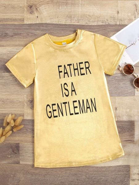 

toddler girls pu leather slogan graphic dress she, Red;yellow