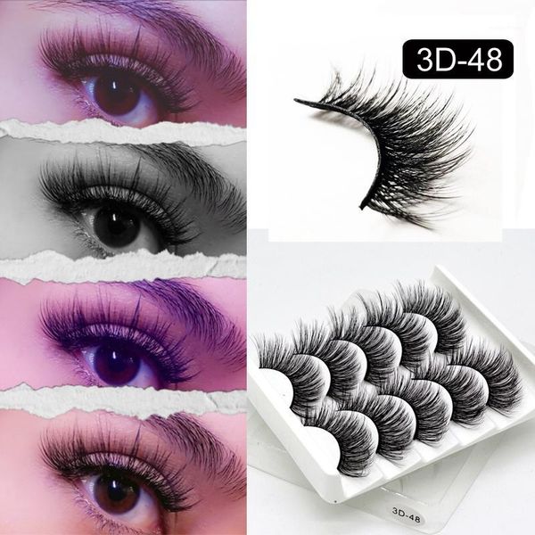 

pairs 3d mink lashes faux cils natural false eyelashes extension thick long wimpers handmade makeup magnetic eyelashes1