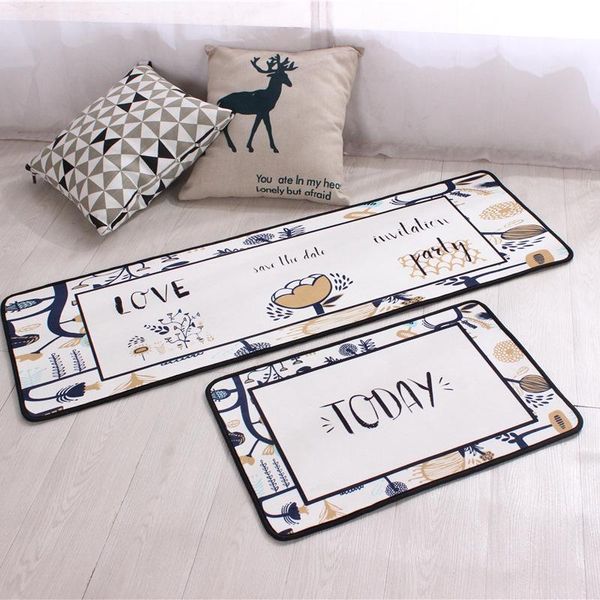 

carpets a set cartoon printed doormat polyester non-slip kitchen home decor rug hallway bedroom living room bath floor door mats