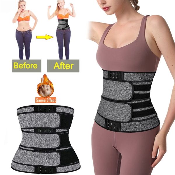 Slimming Sauna Barriga Barriga Fat Burner Flat Estômago Bainha Neoprene Espartilho para Treinador de Cintura Suor Premium Cintura Cincher Fajas 210402