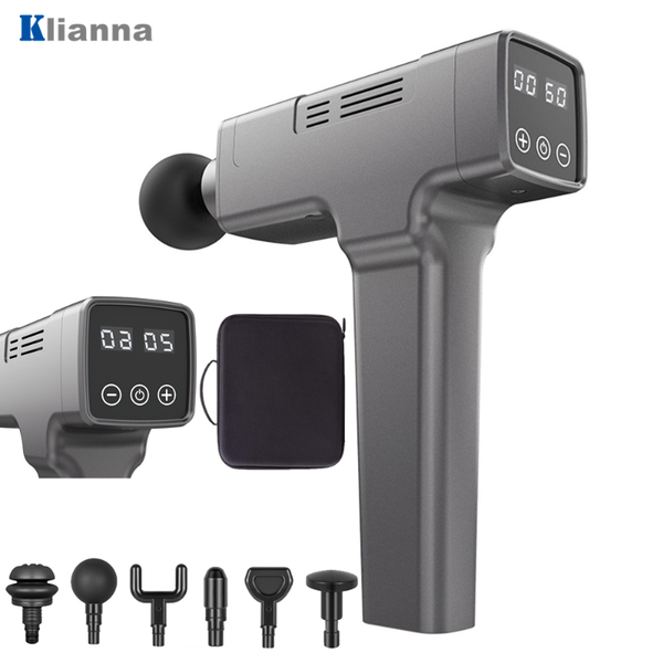 

massage gun 20 speed lcd touch screen muscle massager fascia for athletes tissue percussion body relaxation workout recovery