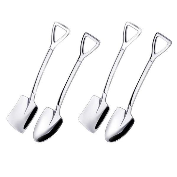 

spoons 4pcs fruit spoon dessert stainless steel stirring condiment