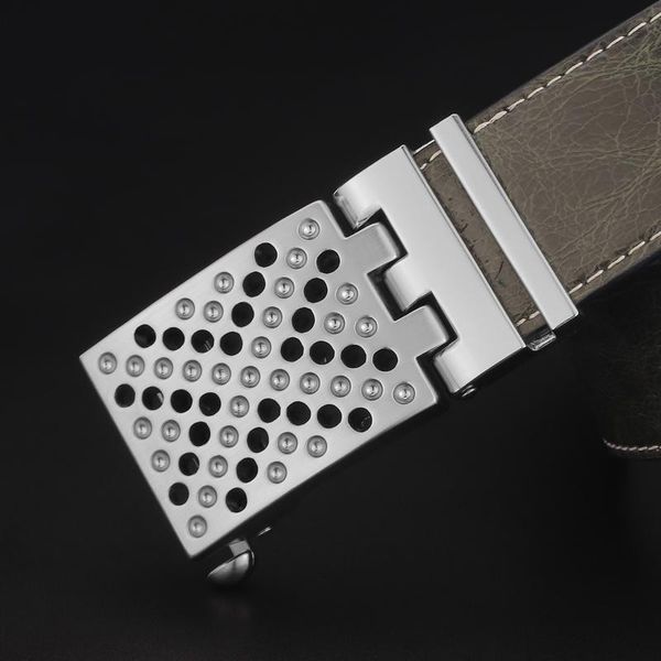 

belts automatic buckle belt men brand designer genuine leather luxury fashion cowskin ceinture homme gray waistband, Black;brown