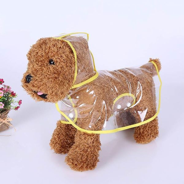 

dog apparel clothes transparent raincoat waterproof hooded puppy raincoats hoody clothing sf66