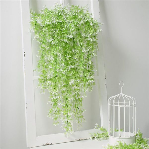 

forks artificial flowers vine snow fruit ivy wall hanging fake green plant wedding home garden decoration decorative & wreaths