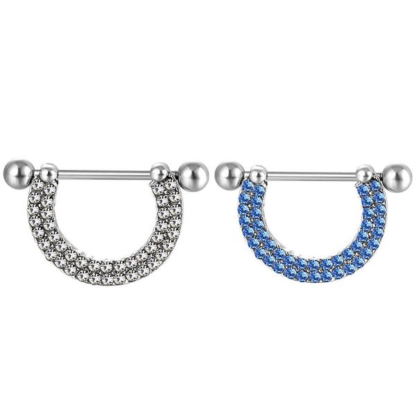 

d1007 nipple ring mix colors, Silver