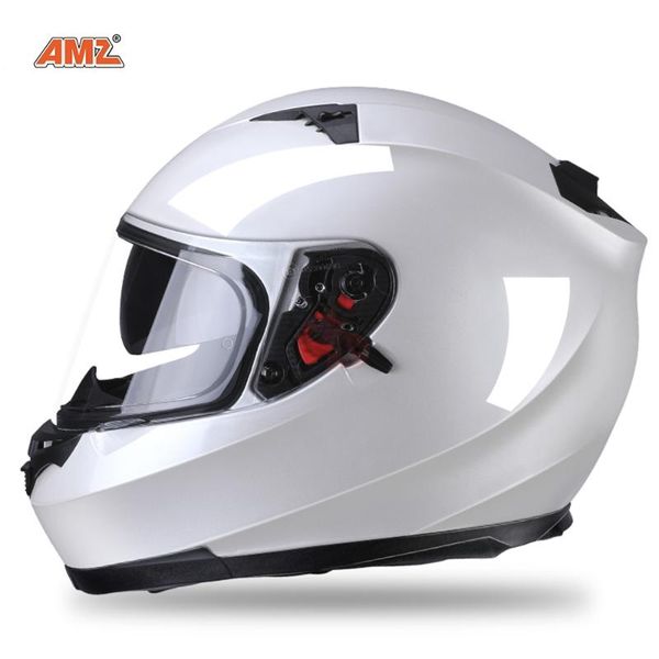 

motorcycle helmets amz helmet men casco moto racing motocross full face double lens motorbike riding dot ece approved