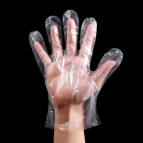 

extra thick disposable gloves catering plastic transparent pe film kitchen household thickening durable